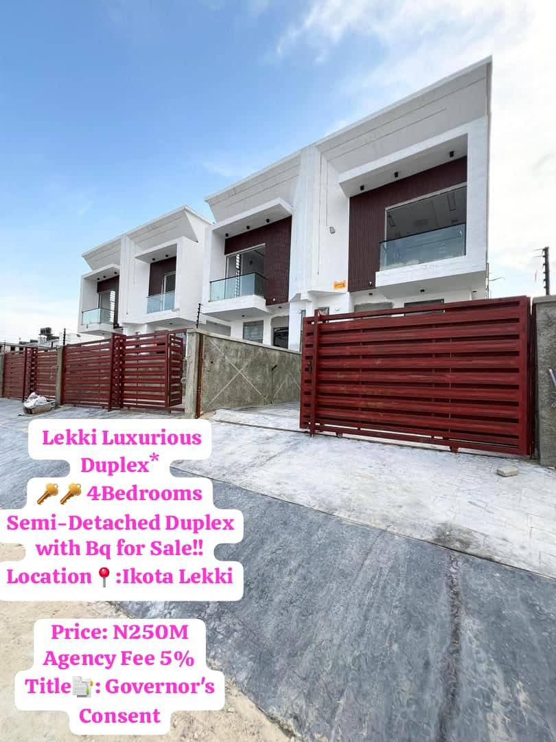 4 bedroom detached duplex for sale