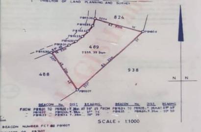 Land for sale  2556qsm  With a building inside  Title FCDA C of o Behind Dunamis church, Area 1 Abuja Nigeria
