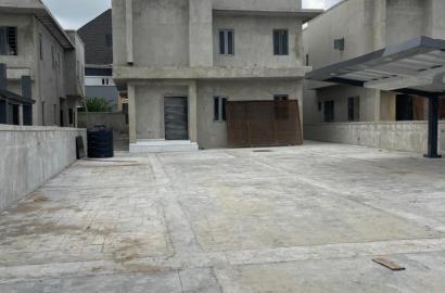 Four 4 bedroom duplex with an attached room BQ, security post & Carport
