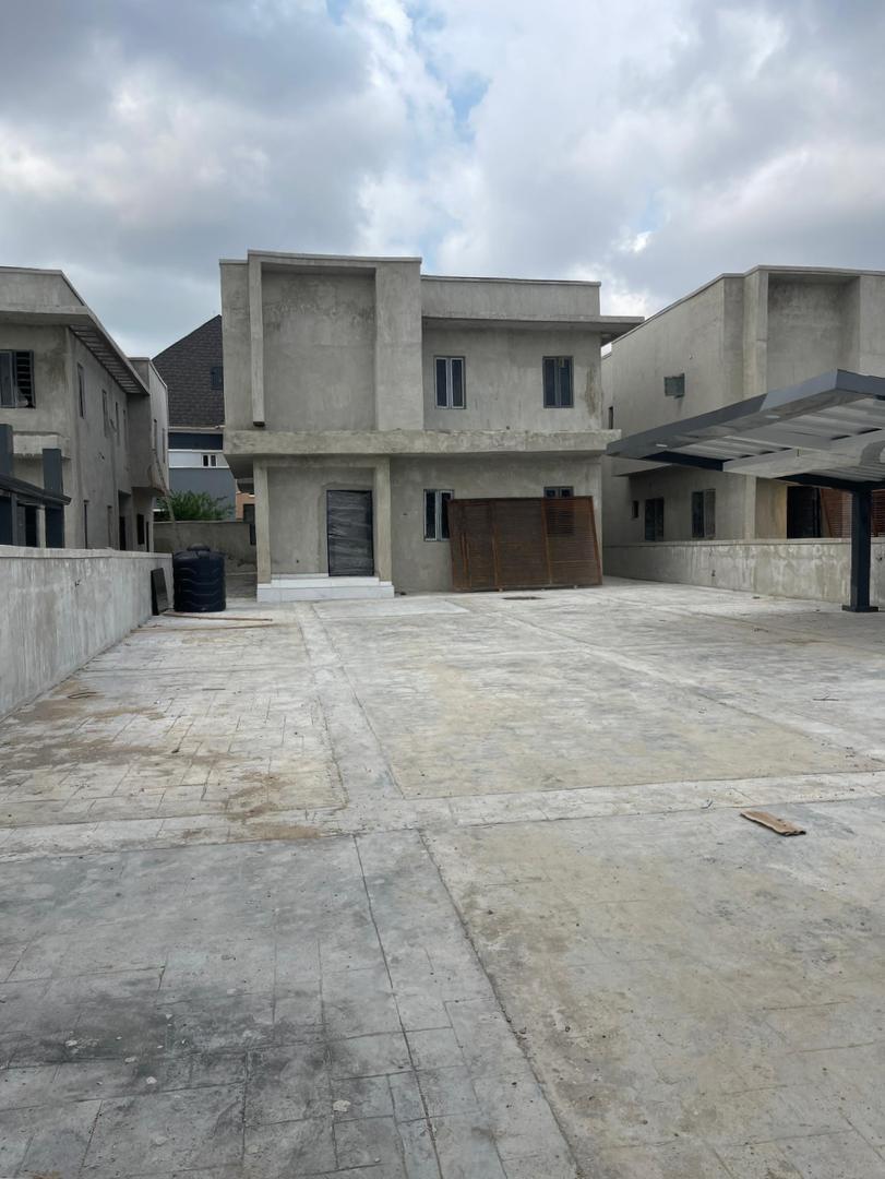 Four 4 bedroom duplex with an attached room BQ, security post & Carport