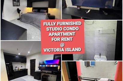 LARGE AND SPACIOUS BEAUTIFULLY FULLY FURNISHED STUDIO CONDO APARTMENT FOR RENT @ VICTORIA ISLAND