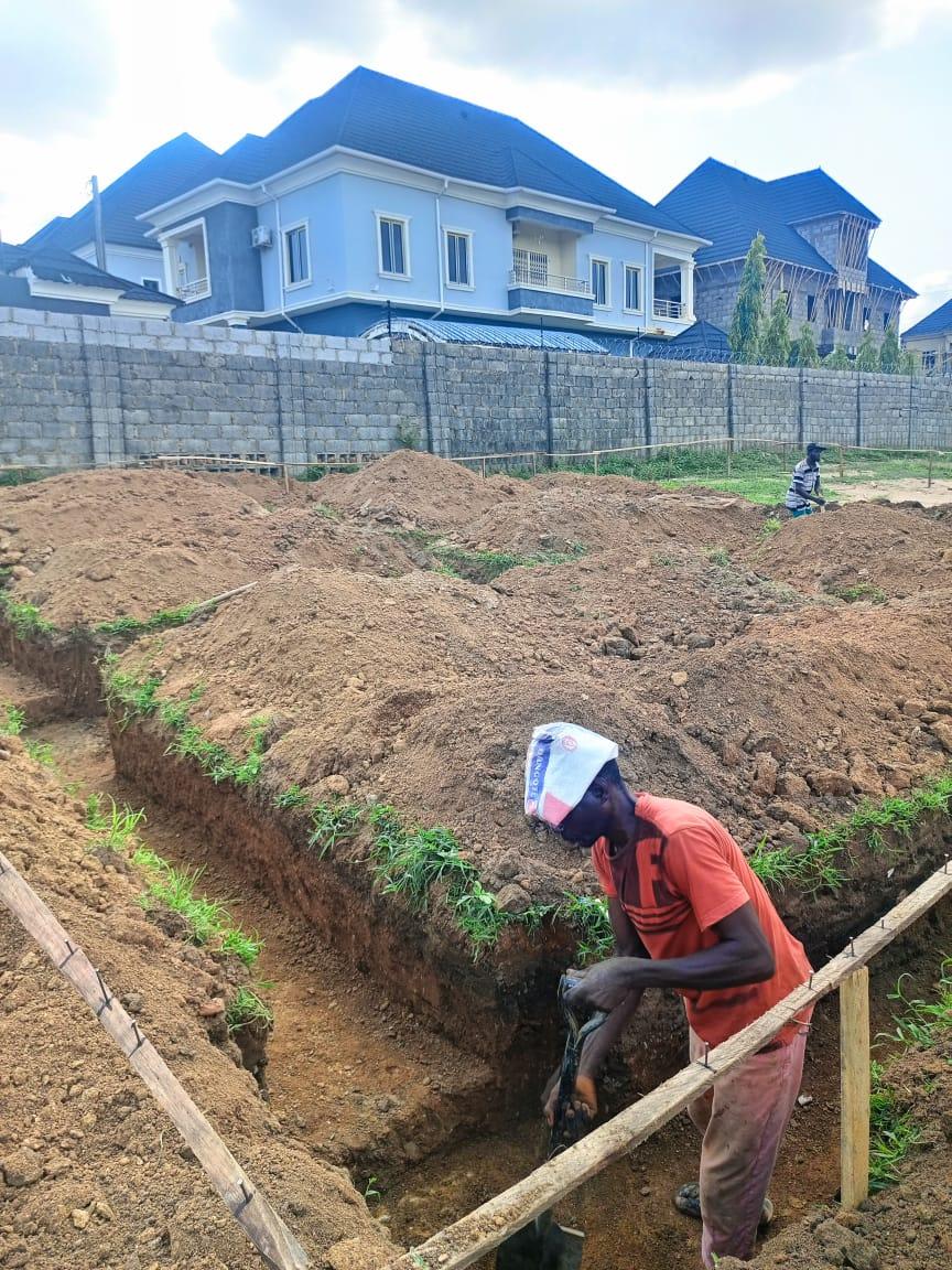 FOR SALE 🍀  4 Bedroom Semi Detached duplex plot @ M&B VILLA. opp River Park Estate, N.U.T Lugbe. Price:- 16 Million Fully detached duplex is 20million