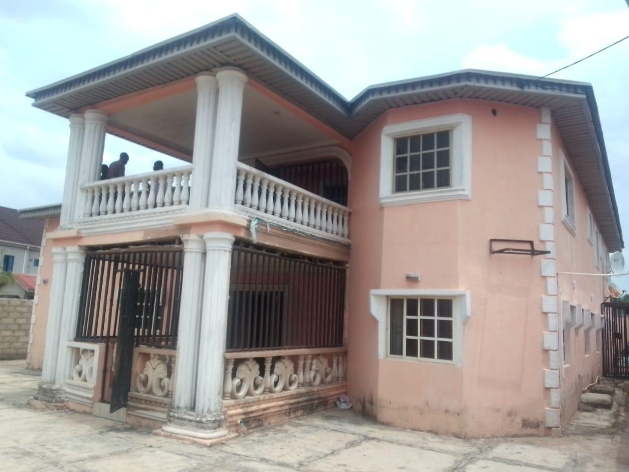 4 Bedroom Detached Duplex with 2 units of Miniflat  On More than Full Plot of land Very close to main road in a Secured Environment.