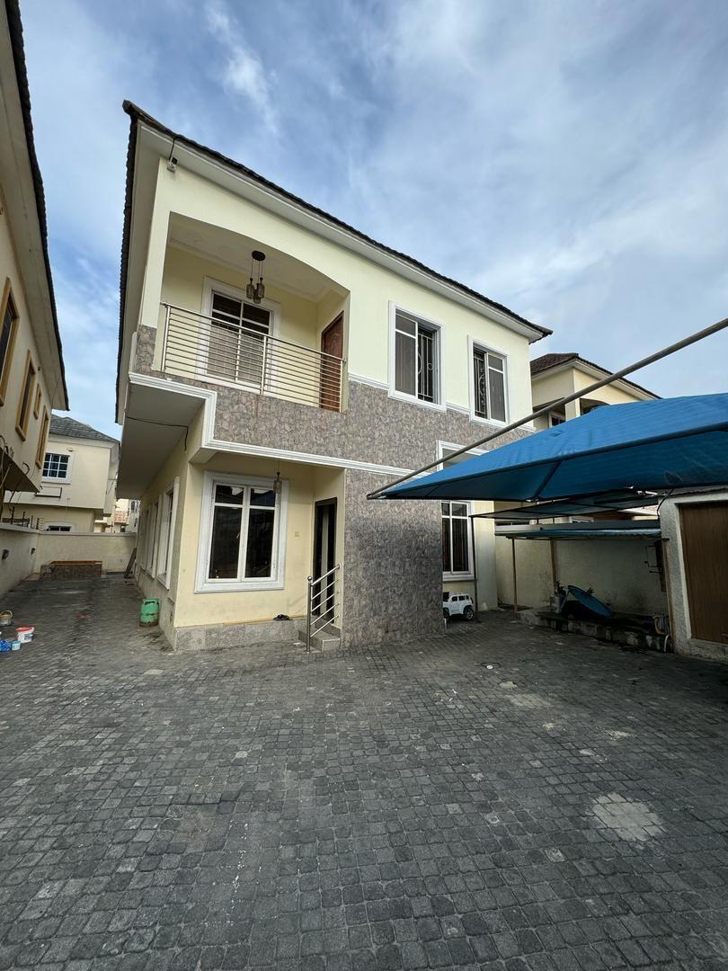 A newly renovated 4 bedroom fully detached house in a code access estate in chevron lekki Lagos is available for Rent 10m  1 and half year