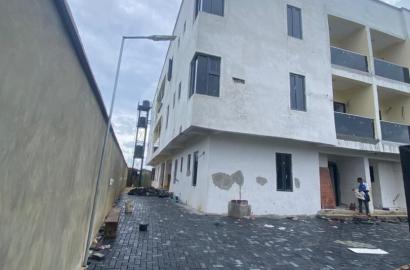 This Newly built spacious 2bedroom flat for is available for rent at Abraham Adesanya, Ajah  RENT: Upstairs 4M Downstairs 3.5M