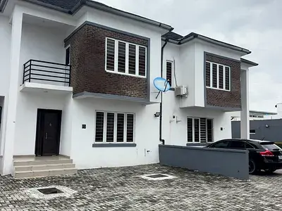 3 Bedroom Semi Detached Duplex with Swimming Pool, BQ Flood Free, Before the Roundabout in Orchid Road, Lekki, Lagos