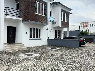 3 Bedroom Semi Detached Duplex with Swimming Pool, BQ Flood Free, Before the Roundabout in Orchid Road, Lekki, Lagos