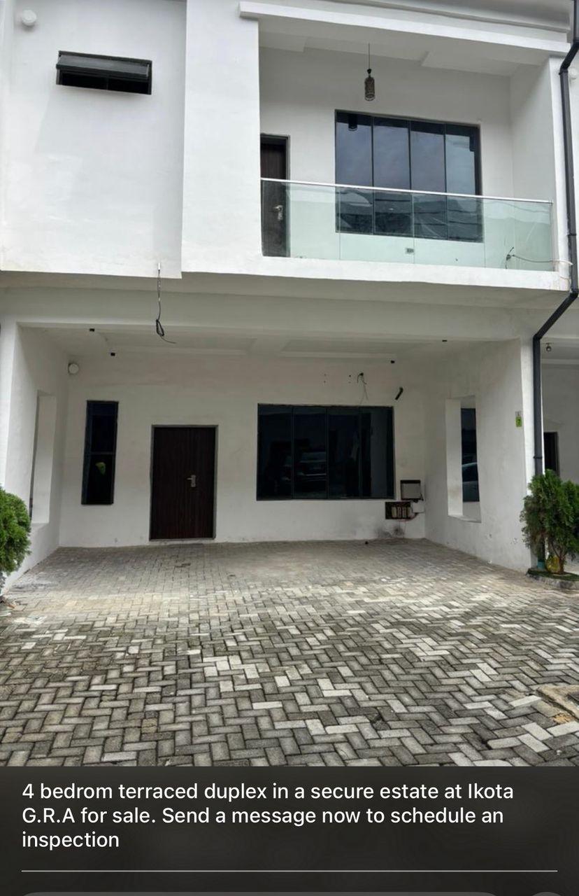 4 bedroom terrace Location: ikota GRA  Asking Price:  90 million