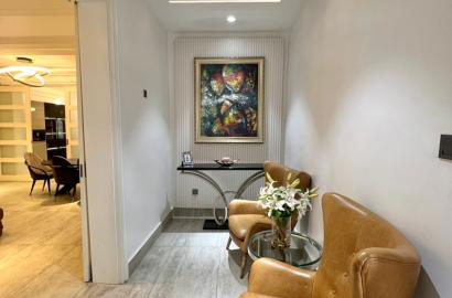 3 bed fully furnished apartment with mini flat BQ available for rent.