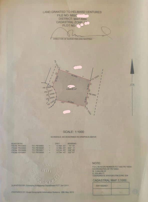 URGENT SALES  MAITAMA MAIN   Title document - FCDA C of O Land size - 2000sqm  Price 3.b net.