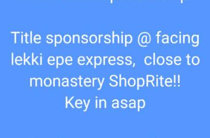 Title sponsorship at facing lekki epe express